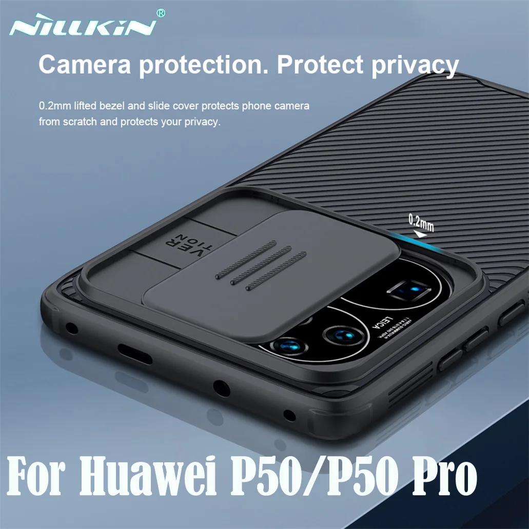 ȭ Huawei P50 Pro  ̽  NILLKIN CamShield  ̽ ̵ ī޶ Ŀ ȣ ȭ Ͽ¡ ȭ Huawei P50 ޸ Ŀ